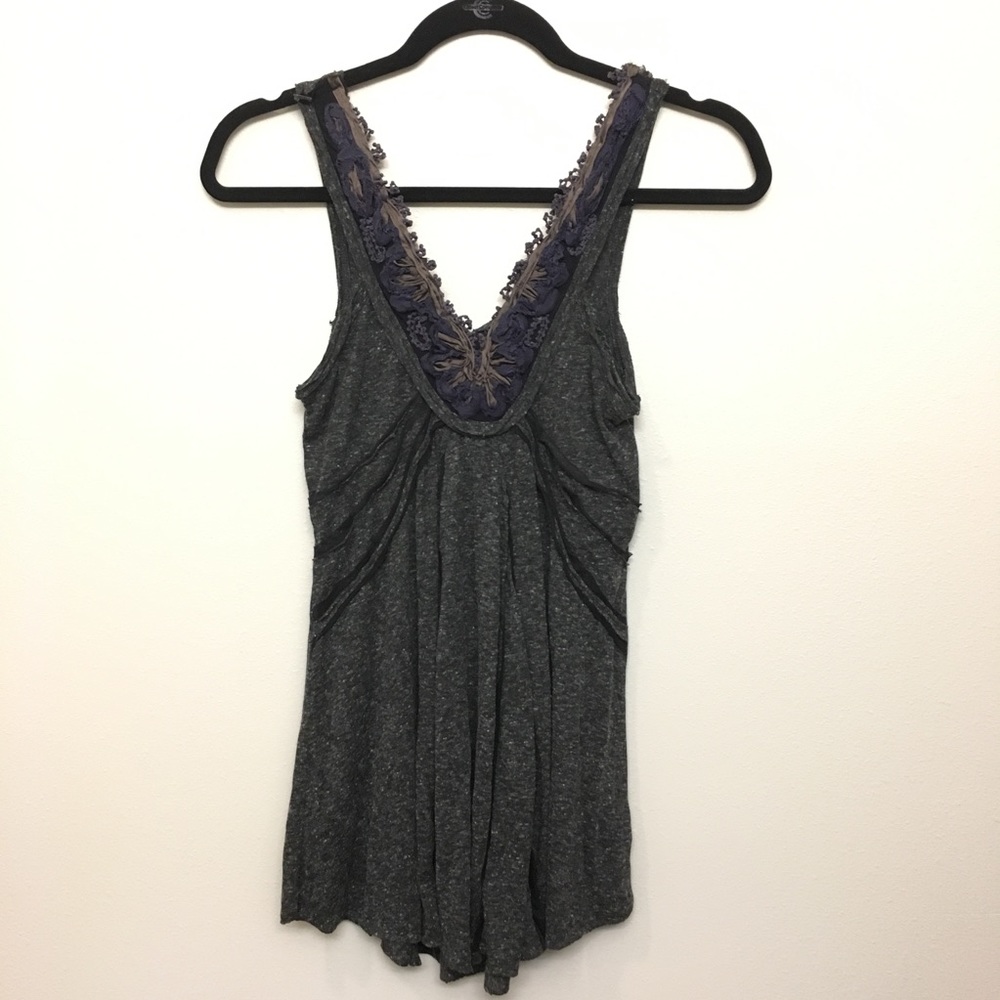 Free People grey knit tank